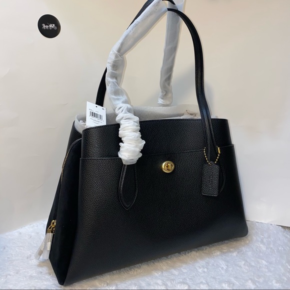 Coach Handbags - Coach 🖤 Lora Carryall New leather suede purse